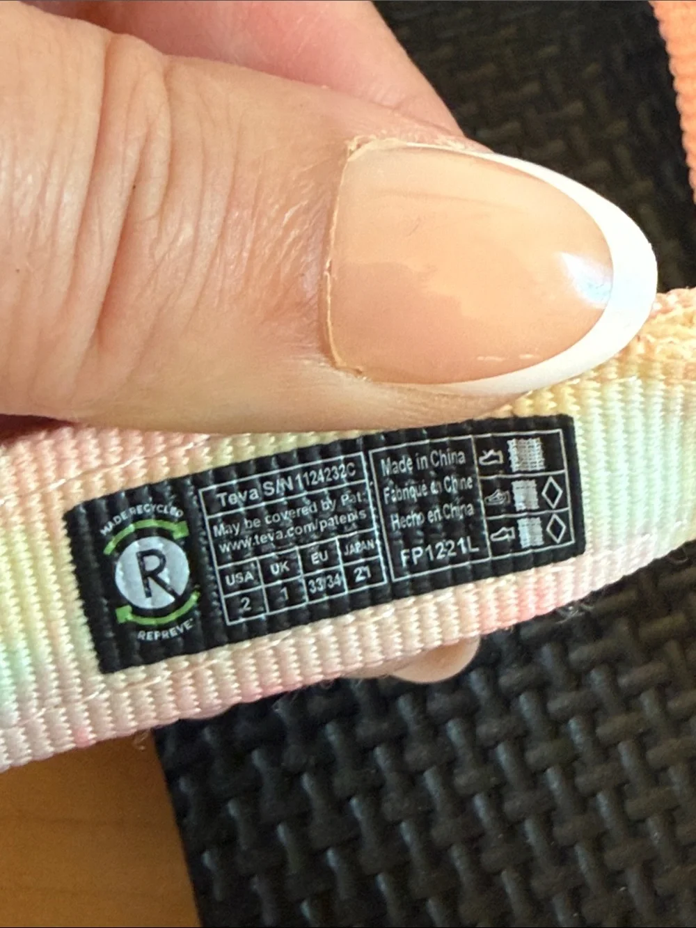 Teva Kids Sandals in pink, green, and yellow